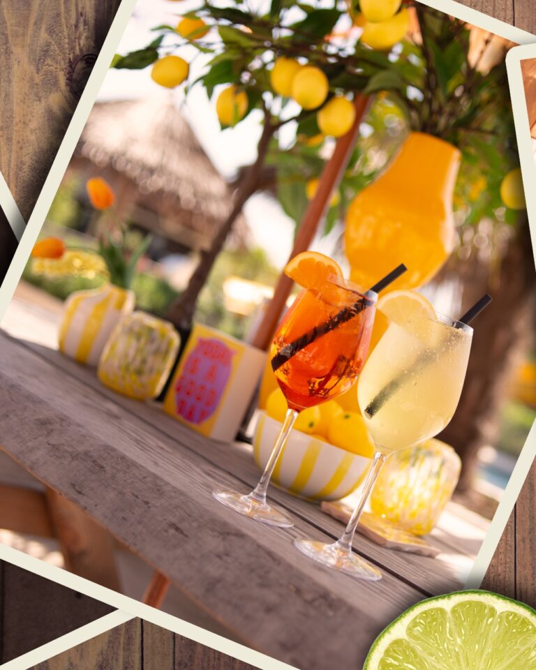 Aperol spritz en limoncello op het terras